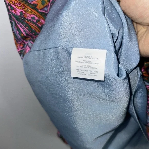 J. Crew paisley print silk shift dress size 6 - Picture 5 of 6